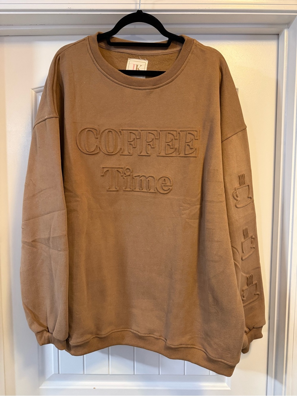 Coffee Time Embossed Brown Women's JadyK Sweatshirt